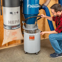 Dust Right Wall-Mount HEPA Cyclone Dust Collector, 1250 CFM (2 Boxes)