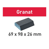 120-Grit Festool Granat Contoured Sanding Sponges, 2-3/4'' x 3-7/8'' x 1'' Thick, 6-Pack (201084)
