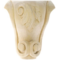 Rubberwood Right Acanthus leg: 2-3/4'' D x 5-3/4'' H (1928)