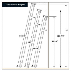 8' Classic Wood Ladder Kit, Oak