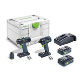 Festool TID 18V Impact Driver and T18 Drill/Driver 4.0Ah Combo Kit (577615)