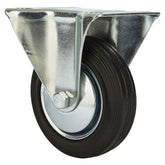 4'' 155-lb. Steel-Hub Rubber Caster, Rigid