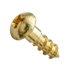 Centerline #4 x 3/8'' Round Head Phillips Wood Screws, Solid Brass, 50-Pack