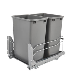 Rev-A-Shelf Double 50-Quart Soft-Close Bottom-Mount Trash Pull-Out, 14-3/4''W