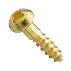 Centerline #2 x 3/8'' Round Head Phillips Wood Screws, Solid Brass, 50-Pack