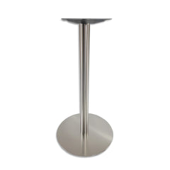 Turin 17'' Dia. Round Stainless Steel Table Base, Table Height