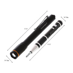 Pocket Screwdriver Set with 200-Lumen Pen Light