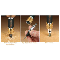Montana Quick-Change Countersink Drill Bit/Driver Bit Set
