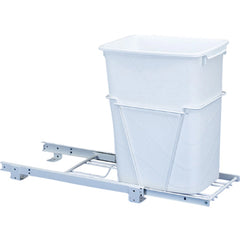 Single 30 quart Pull-Out Waste Container with Accuride 3/4 Euro Extension Slides (RV-9PB)