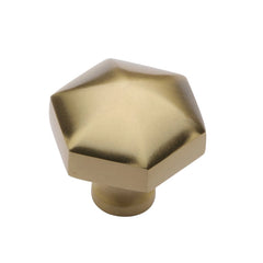 1-1/4'' Classix Hex Cabinet Knob, Satin Brass