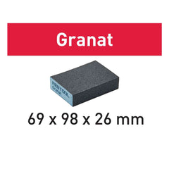 60-Grit Festool Granat Abrasive Sanding Sponges, 2-3/4'' x 3-7/8'' x 1'' Thick, 6-Pack (201081)