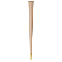 29'' Tapered Turned Leg, Hard Maple, 4''H Chrome Foot