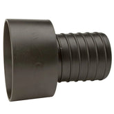 Dust Right Flared Quick Coupler, 4'' Port to 2-1/2'' Hose