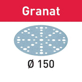 800-Grit 6'' Festool Granat D150 Abrasive Discs, 50-Pack (575174)