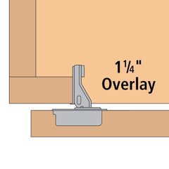Full Kit Grass TEC Soft-Close Hinges (Pair) for Face Frame, 108°, 1/2'' Overlay