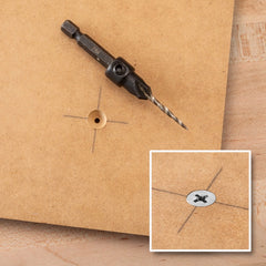 Rockler Tapered Countersink Drill Bit Set, 5-Piece