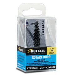 Kutzall Extreme - Taper Burr, 1/4'' Shaft, Head Diameter 1/4'' X Head Length 1-3/4'', Very Coarse