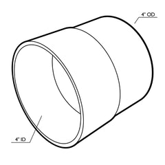 Rockler 4'' Fitting for PVC Sewer Pipe