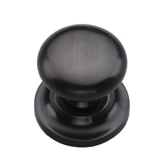 1-1/4'' Round Cabinet Knob on Rose, Polished Chrome