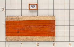 African Padauk Live Edge Slab, 18-3/4''W x 36''L x 1-1/8'' Thick