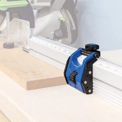 Auxiliary Micro-Adjust Flip Stop for Rockler Miter Saw Fence System