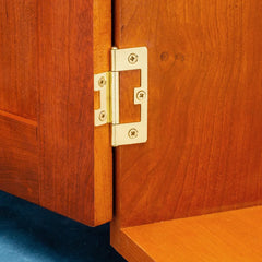 Brass Plated Hinge, (A) 3/4", (B) 15/16", (C) 2-1/2" - Pair
