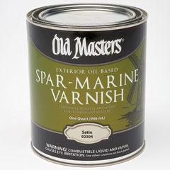 Old Masters Exterior Oil-Based Spar Marine Varnish, Quart, Satin