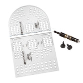 Small Cribbage Board Templates, 3-Player, Curved Track