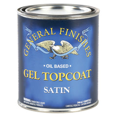 General Finishes Gel Satin Topcoat, 1/2 Pint