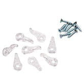 Glass Door Retainer Clips, Clear, 8-Pack