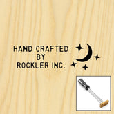 Three-Line Starry Night on Right Branding Iron, Torch-Heated Handle