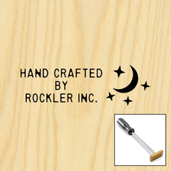 Three-Line Starry Night on Right Branding Iron, Torch-Heated Handle