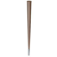 29'' Tapered Turned Leg, Walnut with Semi-Gloss Finish, 4''H Brushed Aluminum Foot