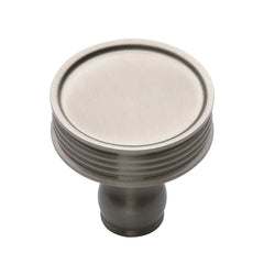 1-1/4'' Lisbon Ridged Cabinet Knob, Satin Nickel