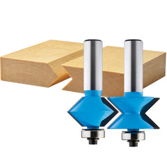 1-3/8" D x 3/4" H x 1/2" Shank Rockler Edge V-Groove Bit (Convex)
