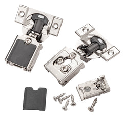 Full Kit Blum 105° Compact Clip Soft-Close Hinges for 3/4'' Face Frame, 3/8'' Overlay with Mounting Hardware