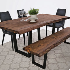 28''H V-Shaped Welded Steel Table Leg Set, Black