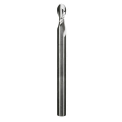 Freud #72-101 Ball-Nose Up-Cut Spiral Solid Carbide CNC Router Bit, 1/4'' Dia. x 1/2'' H x 1/4'' Shank
