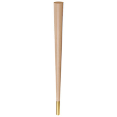 29'' Tapered Turned Leg, Hard Maple with Semi-Gloss Finish, 4''H Brushed Aluminum Foot