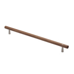 14-7/8'' Tubular Designer Wood Cabinet Pull, Walnut