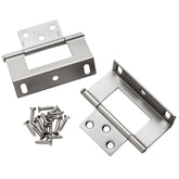 3" Non-Mortise Wrap Hinges - Satin Nickel