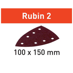 180-Grit Festool 100x150mm Rubin 2 Delta Abrasive Sheets, 50-Pack (577577)