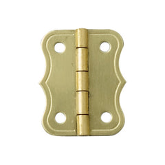 Brass-Plated Large Decorative Small-Box Fastener Hinge 1"L X 13/16"W