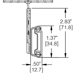 12'' Accuride 2109 75-lb. Drawer Slides with Brackets for Suspended Mounting