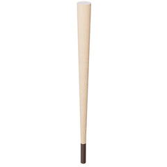 29'' Tapered Turned Leg, Hard Maple with Semi-Gloss Finish, 4''H Brushed Aluminum Foot