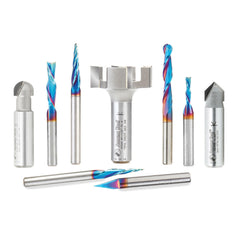 Axiom 9-Piece CNC Router Bit Set by Amana Tool (for Pro Series)