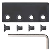 Flat Rail Connector for Mini Rolling Door Hardware, Satin Nickel