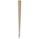 29'' Tapered Turned Leg, White Oak, 4''H Brushed Aluminum Foot