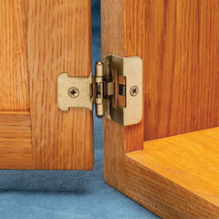 1/2'' Overlay Double Demountable Cabinet Hinges, Burnished Brass