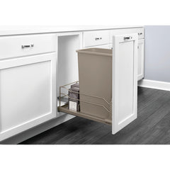 Double Undermount Soft-Close Waste Containers - 27 qt. - Silver